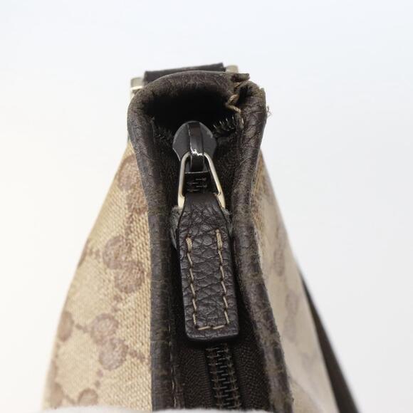 GUCCI GG Crystal Abbey Bag Coated Canvas Outlet Beige Gold 268642 Auth 144095 - Picture 9 of 16